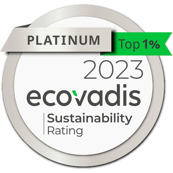 ecovadis可持续发展白金评级